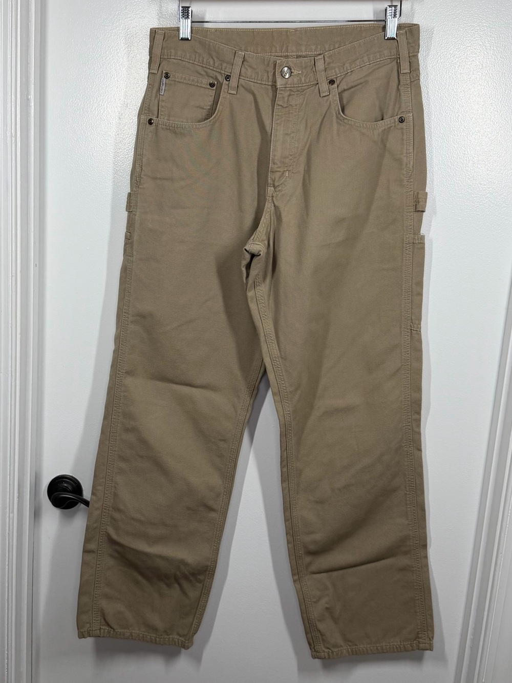 Carhartt Men's Loose Fit Canvas Carpenter Pants Golden Khaki  Gorpcore, Utility